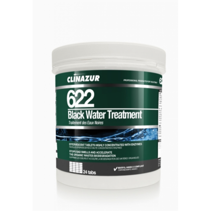 Clinazur 622 Black Water Treatment Tanks-Ταμπλέτες για Καθαρισμό Δεξαμενών Ακαθάρτων (24 ταμπλ.)