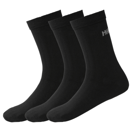 Helly Hansen Κάλτσες Βαμβακερές 3pk Μαύρες (67482-990)