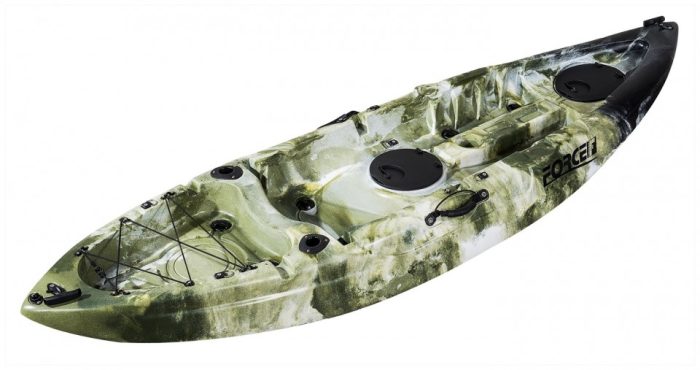 Fishing Kayak FORCE ANDARA SOT Ενός Ατόμου Χακί Παραλλαγής