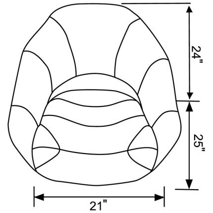 Κάθισμα Bucket, Διαστάσεις: 53.34 x 63.5 x 60.96 cm
