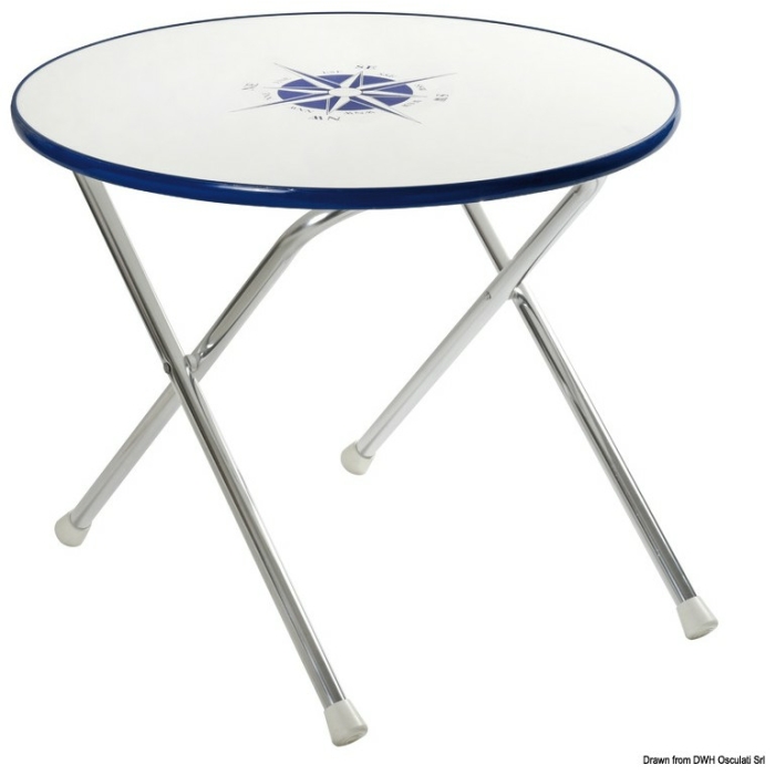 Τραπέζι πτυσσόμενο στρογγυλό υψηλής ποιότητας 60x40 cm Osculati
