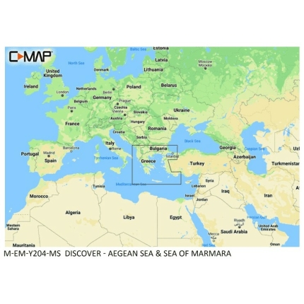 Χάρτης για GPS CMAP DISCOVER: M-EM-Y204-MS Aegean Sea & Sea of Marmara (Χάρτης Ελλάδας)
