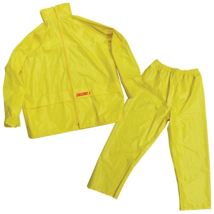 Αδιάβροχο Παντελόνι & Σακάκι με κουκούλα κίτρινο LALIZAS