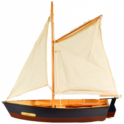 Διακοσμητική Βάρκα με Πανί 45x16x44 cm (03-17111-45)