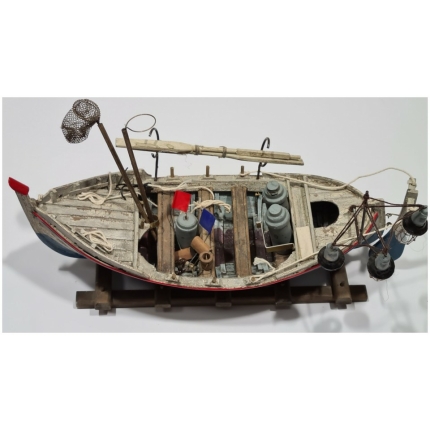 Διακοσμητική Βάρκα Πυροφάνι 30x12x18 cm (03-608-30)