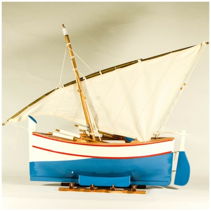 Διακοσμητική Βάρκα με Πανί 42x12x45 cm (03-730)