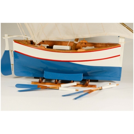 Διακοσμητική Βάρκα με Πανί 42x12x45 cm (03-730)