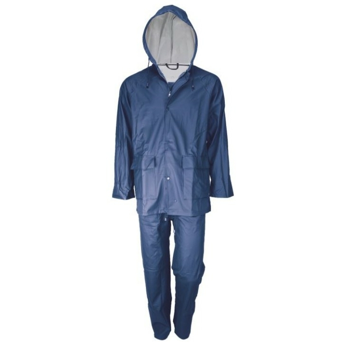 Αδιάβροχο κοστούμι 100% PU με κουκούλα Μπλέ Galaxy Marine Plus Galaxy Safety (52-520)