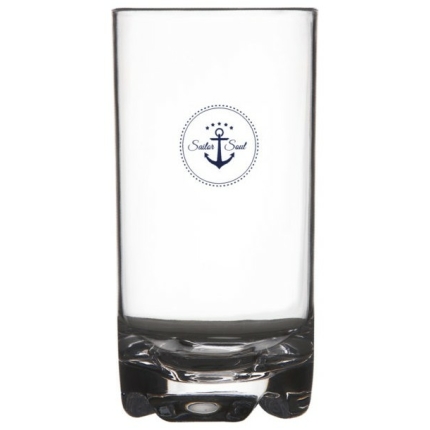 Ποτήρι Ποτού άθραυστο από MS με διακόσμηση άγκυρα 15.2 x 7,7 εκ Sailor Soul Marine Business (Σετ 6 τεμαχίων)